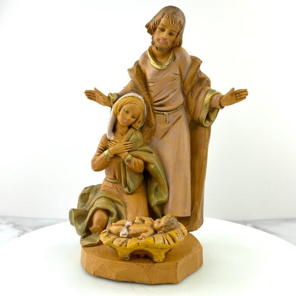 Fontanini Jesus, Mary and Joseph Figurine by Roman Fontanini Heirloom Nativity - Picture 2 of 11